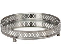 FURNLUX Plateau Bethel Argent 16cm / Couleur principale : Argent / Dimensions : 16 x 4 x 16 cm