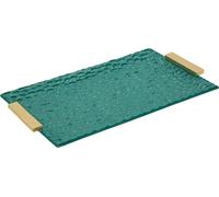 FURNLUX Plateau Grent Vert 34cm / Couleur principale : vert / Dimensions : 34 x 3 x 20 cm