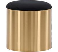 FURNLUX Pompon Noir Et Or 45cm / Couleur principale : Noir / Dimensions : 45 x 45 x 46 cm