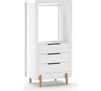FURNLUX Portemanteau pour enfants Smile Blanc 88cm / Couleur principale : Blanc / Dimensions : 88 x 57 x 180 cm