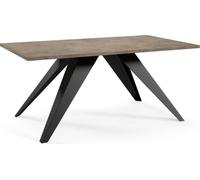 FURNLUX Table basse Aria Gris Et Noir 60cm / Couleur principale : Gris / Dimensions : 60 x 48 x 120 cm