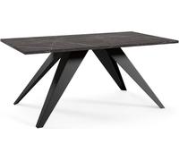 FURNLUX Table basse Aria Noir 60cm / Couleur principale : Noir / Dimensions : 60 x 48 x 120 cm