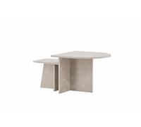 FURNLUX Table basse, beige, 60 x 60 x 45 cm, 20 kg, design moderne, montage nécessaire, carrée, instructions de montage disponibles, matériau MDF