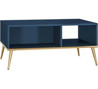 FURNLUX Table basse Bleu Marine Et Or 90cm / Couleur principale : Bleu / Dimensions : 90 x 42 x 60 cm