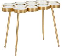 FURNLUX Table basse Buttle Gold 100cm / Couleur principale : Or / Dimensions : 100 x 70 x 55 cm