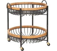 FURNLUX Table basse Cebu Beige 57cm / Couleur principale : Beige / Dimensions : 57 x 63 x 56 cm