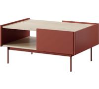 FURNLUX Table basse couleur rouge 97cm / Couleur principale : rouge / Dimensions : 97 x 65 x 45 cm