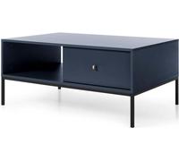 FURNLUX Table basse Mono Bleu Marine Et Noir 104cm / Couleur principale : Bleu / Dimensions : 104 x 68 x 46 cm