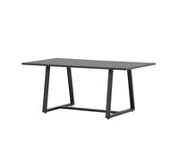 FURNLUX Table basse noire, 110 x 60 x 40 cm, 12 kg, moderne, MDF et acier, montage nécessaire, rectangulaire, avec instructions de montage (français non garanti)