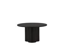 FURNLUX Table basse noire, 80 x 45 x 80 cm, 22 kg, MDF, design cylindrique moderne, montage nécessaire, forme ronde, avec instructions de montage (français non garanti)