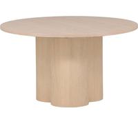 FURNLUX Table basse Olivia chêne 80cm / Couleur principale : Beige / Dimensions : 80 x 80 x 45 cm