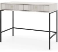 FURNLUX Table console Iseo Beige Et Noir 104cm / Couleur principale : Gris / Dimensions : 104 x 79 x 50 cm