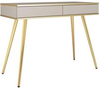 FURNLUX Table console Oro Beige Et Or 102cm / Couleur principale : Beige / Dimensions : 102 x 50 x 79 cm