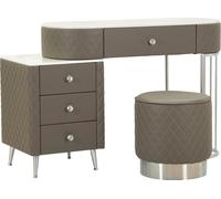 FURNLUX Table console Sharon Gris 120cm / Couleur principale : Gris / Dimensions : 120 x 75 x 40 cm