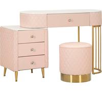FURNLUX Table console Sharon Rosa 120cm / Couleur principale : Rose / Dimensions : 120 x 75 x 40 cm