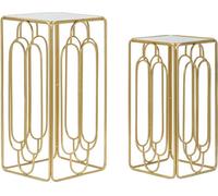 FURNLUX Table d'appoint Arty Gold 35cm (2 pièces) / Couleur principale : Gold / Dimensions : 35 x 70 x 35 cm
