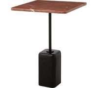 FURNLUX Table d'appoint Chao Rouge Et Noir 40cm / Couleur principale : Rouge / Dimensions : 40 x 40 x 57 cm