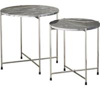 FURNLUX Table d'appoint Marmilla Gris 50cm / Couleur principale : Gris / Dimensions : 50 x 50 x 50 cm