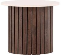 FURNLUX Table d'appoint Visingso Beige Et Marron 52cm / Couleur principale : Marron / Dimensions : 52 x 52 x 44 cm