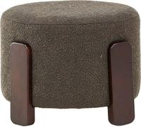 FURNLUX Tabouret Coffey Marron 50cm / Couleur principale : Marron / Dimensions : 50 x 50 x 43 cm
