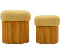 FURNLUX Tabouret Tremble Jaune 42cm (2 pièces) / Couleur principale : Jaune / Dimensions : 42 x 44 x 42 cm