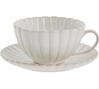 FURNLUX Tasse Camille Beige 13cm / Couleur principale : Beige / Dimensions : 13 x 7 x 16 cm