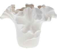 FURNLUX Vase Isolde Blanc 15cm / Couleur principale : Blanc / Dimensions : 15 x 18 x 24 cm