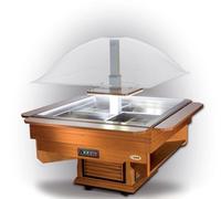 Furnotel Buffet Professionnel Réfrigéré Central Carré - 8 bacs GN 1/1
