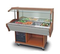 Furnotel Buffet Réfrigéré Self Service Mural Professionnel - 4 bacs GN 1/1