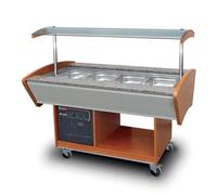 Furnotel Buffet Self Service Réfrigéré Central Professionnel - 4 bacs GN 1/1