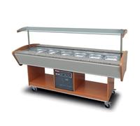 Furnotel Buffet self service réfrigéré professionnel central - 6 bacs GN 1/1