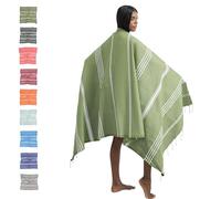 furora HOLIDAY Serviette de Plage (Coton) XXL 100x200 cm, Fouta | Léger, Compacte, Longue, Haut de Gamme - Grande Drap de Plage Serviette Hamam, Femme et Homme, Serviette Pestemal
