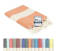 furora Holiday Serviette de Plage XXL - Coton | Fouta Plage 100x200 cm, Femme & Homme - Anti Sable, Grande Taille + Compact | Pique-Nique Tapis Drap de Plage Accessoire, Serviette Plage fouta Plage