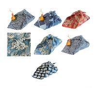 Furoshiki Lot de 7 chiffons en coton réutilisables de style japonais 30 x 30 cm pour cadeaux, patchwork, matelassage, projets d'artisanat et motifs imprimés