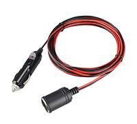 FURREN 12V 24V 15A Prise Allume-Cigare Robuste Male Rallonge Cable d'alimentation avec Fusible 3.7M