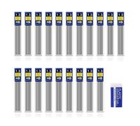 FURREN 240 Pièces Porte Mine 1.3 mm HB Recharge Mine de Crayon Automatique Criterium Mine de Plomb Ecrivez en Douceur et Clairement pour Porte-Mines et 1 Gomme, l'École Croquis Écriture Dessin