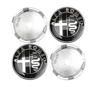 FURREN 4 Pièces Cache Moyeu pour Alfa Romeo 60mm, Étanche Anti-poussière, Cache Moyeux Centre de Jante Capuchons Voiture Roue Jante Décoration Accessoires