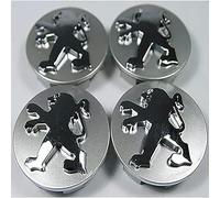 FURREN 4 Pièces Cache Moyeu pour Peugeot 508 60mm, Étanche Anti-poussière, Cache Moyeux Centre de Jante Capuchons Voiture Roue Jante Décoration Accessoires,C