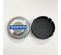 FURREN 4 Pièces Cache Moyeu pour Volvo V40 V60 V90 S60 S40 V70 XC70 XC60 XC90 64mm, Étanche Anti-poussière, Cache Moyeux Centre de Jante Capuchons Voiture Roue Jante Décoration Accessoires