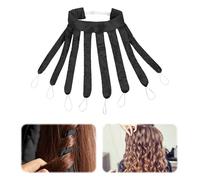 FURREN Bandeau Boucle Sans Chaleur Poulpe Bigoudis Cheveux Boucles Nuit Ruban Cheveux Femme Boucle Cheveux Sans Chaleur Octopus Lazy Curlers pour Outils de Coiffure Bricolage(Noir)