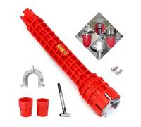 FURREN Clé Robinet Évier 8 en 1 - Outil Plomberie Multifonction pour Lavabo, Mitigeur, Cuisine - Clé de Démontage et Serrage