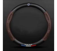 FURREN Couvre Volant Voiture pour Volvo V40 V50 V60 V70 V90, Antidérapant Respirant Souple, Couvre Volant Cache Protege Volant Voiture Caches De Volant Accessoire Voiture,D
