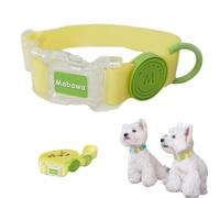 FurrPhunny Breakaway Ensemble collier et laisse pour chien - Imperméable, tendance, durable - Collier réglable avec longue laisse pour chiens de petite, moyenne et grande taille (jaune, M)