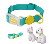 FurrPhunny Breakaway Ensemble collier et laisse pour chien - Imperméable, tendance, durable - Collier réglable avec longue laisse pour chiens de petite, moyenne et grande taille (vert, taille M)