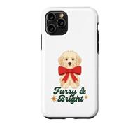 Furry and Bright Christmas Puppy Retro Holiday Design Coque pour iPhone 11 Pro