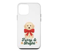 Furry and Bright Christmas Puppy Retro Holiday Design Coque pour iPhone 12 Mini