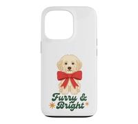 Furry and Bright Christmas Puppy Retro Holiday Design Coque pour iPhone 13 Pro