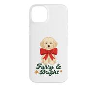 Furry and Bright Christmas Puppy Retro Holiday Design Coque pour iPhone 14 Plus