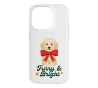 Furry and Bright Christmas Puppy Retro Holiday Design Coque pour iPhone 14 Pro