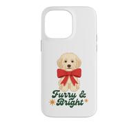 Furry and Bright Christmas Puppy Retro Holiday Design Coque pour iPhone 14 Pro Max